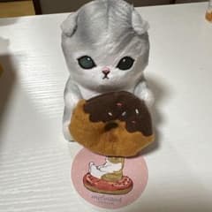 mofusand 냥이 데스크탑 덫 봉제 인형 도넛 가지고 냥코