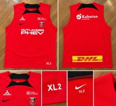 支給品】浦和レッズ NIKE トレーニングウェア ノースリーブ レッド 2XL