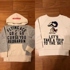 【オリーブさん専用】デニムダンガリー スヌーピー セット  120のサムネイル