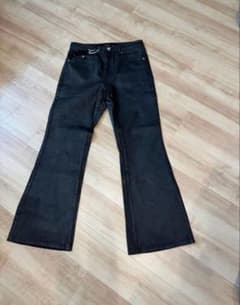 パンツ goar.archive Strapped straight oil GOAR】STRAPPED OIL FLARE PANTS | AURUM