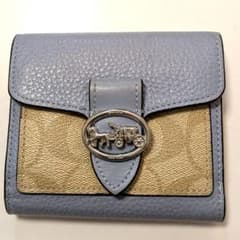COACH 二つ折り財布 ライトブルーのサムネイル