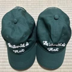 グリーン 刺繍 キャップ 2個セットのサムネイル