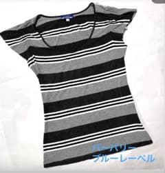 バーバリーブルーレーベル　ボーダー　ストレッチ　Tシャツ　夏トップス　38のサムネイル