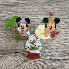 Disney ミニーマウス ヒューイデューイルーイ ピンバッジ 3点セット