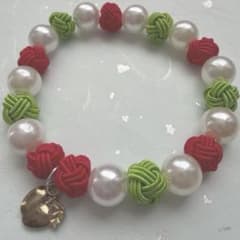 水引 ブレスレット ハンドメイド りんごのサムネイル