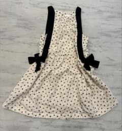 【美品】キッズ ノースリーブワンピース 小花柄 リボン　116のサムネイル