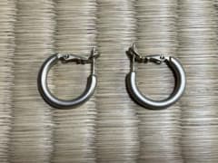 シャンパンゴールド フープピアスのサムネイル