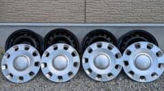 フィアット500 純正鉄ホイール 14×5.5j +35 4H-98 4本セットのサムネイル