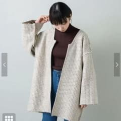 【お値下げ中】kastane カスタネ ガウン ノーカラーコートのサムネイル