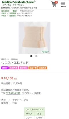 新品未開封】サラマシェリ ウエストニッパー 腹部 背中 脂肪吸引 乳房