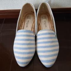 未使用 早い者勝ち 春夏  MICHEL KLEIN ストライプ 靴 24cmのサムネイル