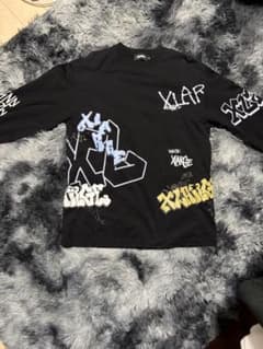 X-LARGE グラフィティロゴプリントロンT ブラックのサムネイル