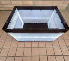 アスクル 折りたたみコンテナ50L ブラウン　蓋なし　横扉付　5個セットのサムネイル