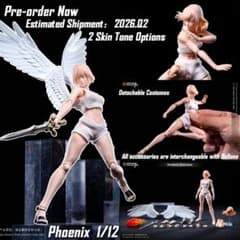 Promecore 1/12素体 女フィギュア 超可動 少女 フェニックス 白肌