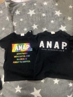 値下げ‼️ANAPKIDSブラックTシャツ 90サイズ 2枚セット‼️のサムネイル