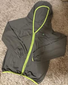 adidas フルジップ パーカー カーキ　美品のサムネイル
