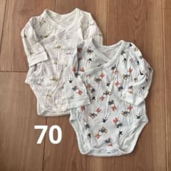 UNIQLO ミッフィー　ベビー 70cm 長袖 ロンパース2枚セットのサムネイル