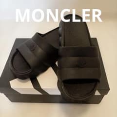 MONCLER モンクレール ラバーサンダル LiLo ブラック サイズ40 - メルカリ