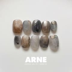 No.408】ネイルチップ 韓国ネイル 鉱物 天然石 個性派 お洒落 モード