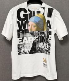 新品 フェルメール《真珠の耳飾りの少女》 コラボTシャツ ホワイト L