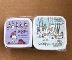 Snoopy 保存容器セット ブルー＆パープルのサムネイル