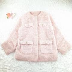 Her lip to - Her lip to♡ボアジャケット 美品◎Her lip to ハーリップトゥ ボアジャケット ピンク 桃 Sサイズ