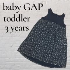 baby GAP ノンスリーブワンピース　ネイビー　小花柄のサムネイル