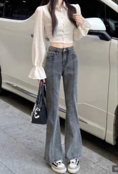 SHEIN フレアデニム ブラックのサムネイル