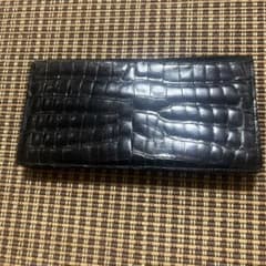 クロコダイル調 長財布 ブラックのサムネイル