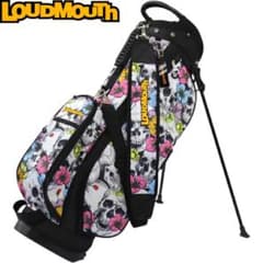 [New] Loudmouth Caddy Bag 8.5" Skull Flowers 151