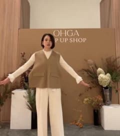 【OHGA】新品未使用 WOOL VEST キャメル OHGA】新品未使用 WOOL VEST キャメル - メルカリ