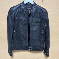 JTP LEATHER ライダースジャケット ブラック　羊革のサムネイル