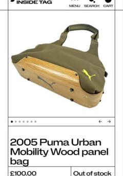 00's PUMA Urban Mobility Wood Panel Bag - メルカリ