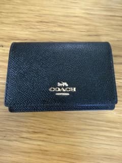 COACH ブラック レザー 名刺入れ - メルカリ