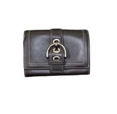 COACH ダークブラウン レザー 長財布のサムネイル