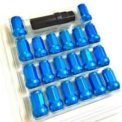 ナット M12 * 1.5 盗難防止7角 ブルー ロックナット 車 ドレスアップのサムネイル