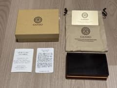 GANZO シンブライドル 通しまち名刺入れ 箱付き GANZO THIN BRIDLE (シンブライドル)通しマチ 名刺入れ - メルカリ