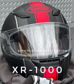 【ジャンク】SHOEI XR-1100 レッド／ブラック 内装アウト ジャンク】SHOEI XR-1100 レッド／ブラック 内装アウト - メルカリ