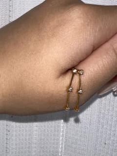 18k イエローゴールド×ダイヤモンドピアスのサムネイル