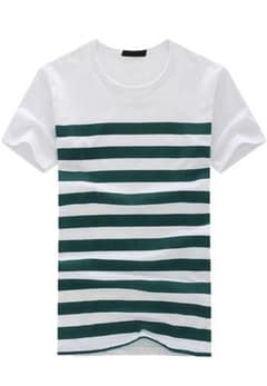 【サイズ選べます】Tシャツ メンズ グリーン 緑 ボーダーのサムネイル