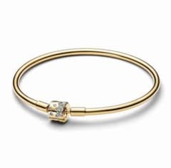 PANDORA14kゴールドバングルブレスレット クリスマスノベリティー17cm PANDORA ゴールド バングル ブレスレット クリスマス ノベルティ 17