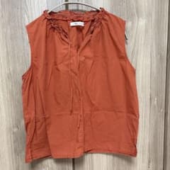 MELROSE ブラウス オレンジ フリルネックのサムネイル