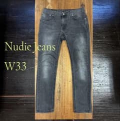 Nudie Jeans ダークグレー W33のサムネイル