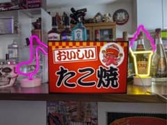 オーダー無料】たこ焼き おやつ 屋台 店舗 看板 置物 雑貨 ライトBOX