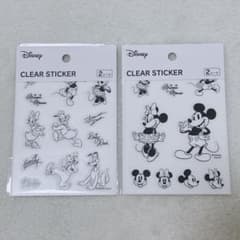 ディズニー クリアステッカー 2枚セット ミッキー ミニー ドナルド デイジーのサムネイル