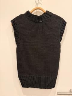 LEMAIRE CHUNKY VEST コットンニット XS ダークエスプレッソのサムネイル