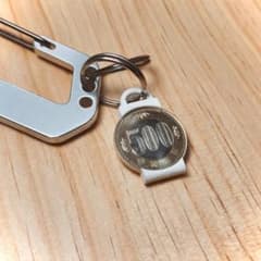 【500円玉専用コインホルダー】（ホワイト）3個入り キーホルダー 小銭入れのサムネイル