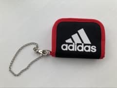 adidas 財布 二つ折り チェーン付き 黒/赤のサムネイル