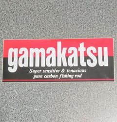 Gamakatsu ステッカー 赤黒 ロゴ　がまかつ
