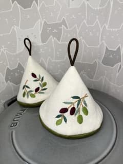 handmade三角ミトン オリーブのサムネイル